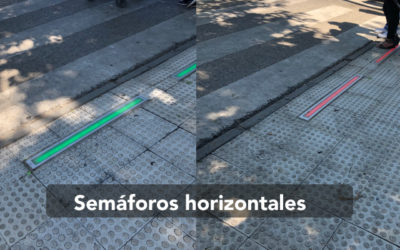 Semáforos en el suelo para proteger a los peatones despistados