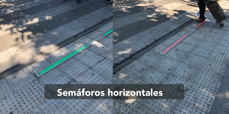 Semáforos en el suelo para proteger a los peatones despistados